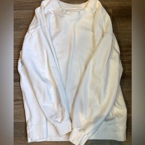 Lululemon perfectly oversized crew. White. Size 8